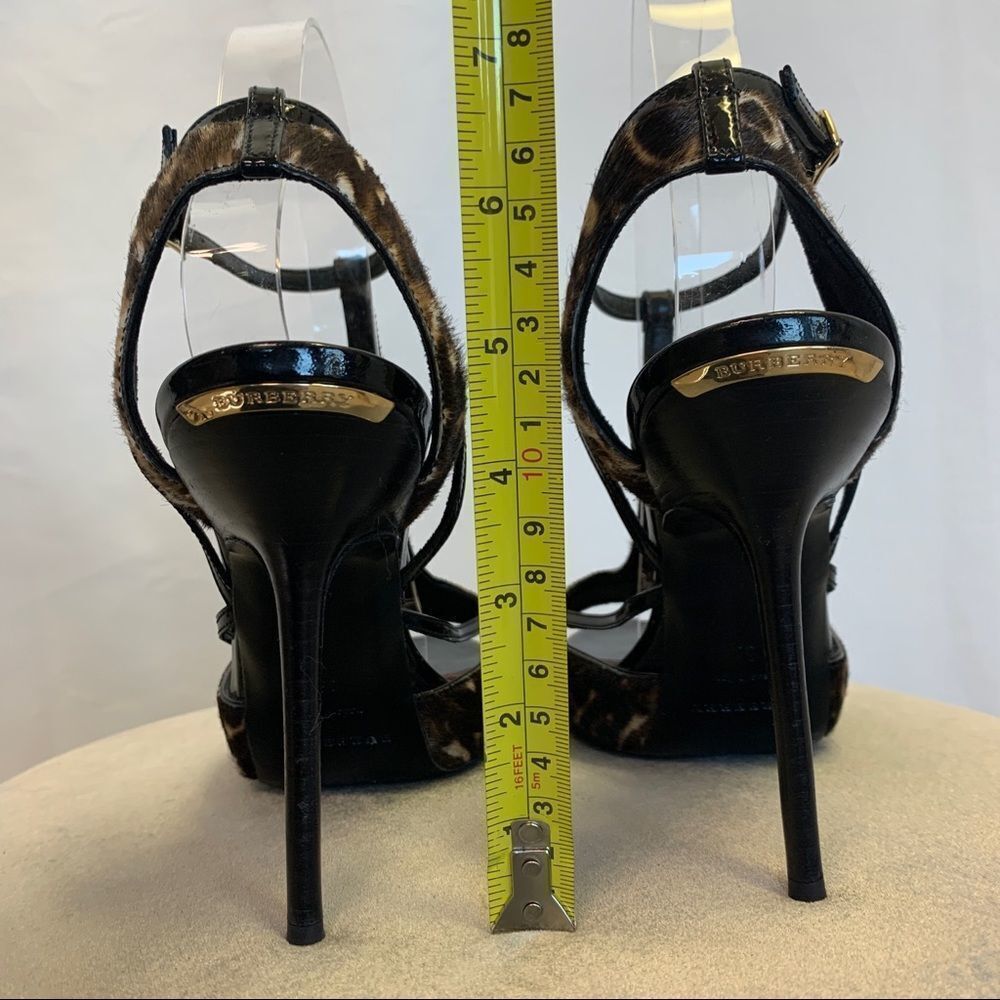 Burberry Prorsum leopard pony hair Animal Print T-Strap Sandals Platforms Sz 39 - Picture 11 of 13